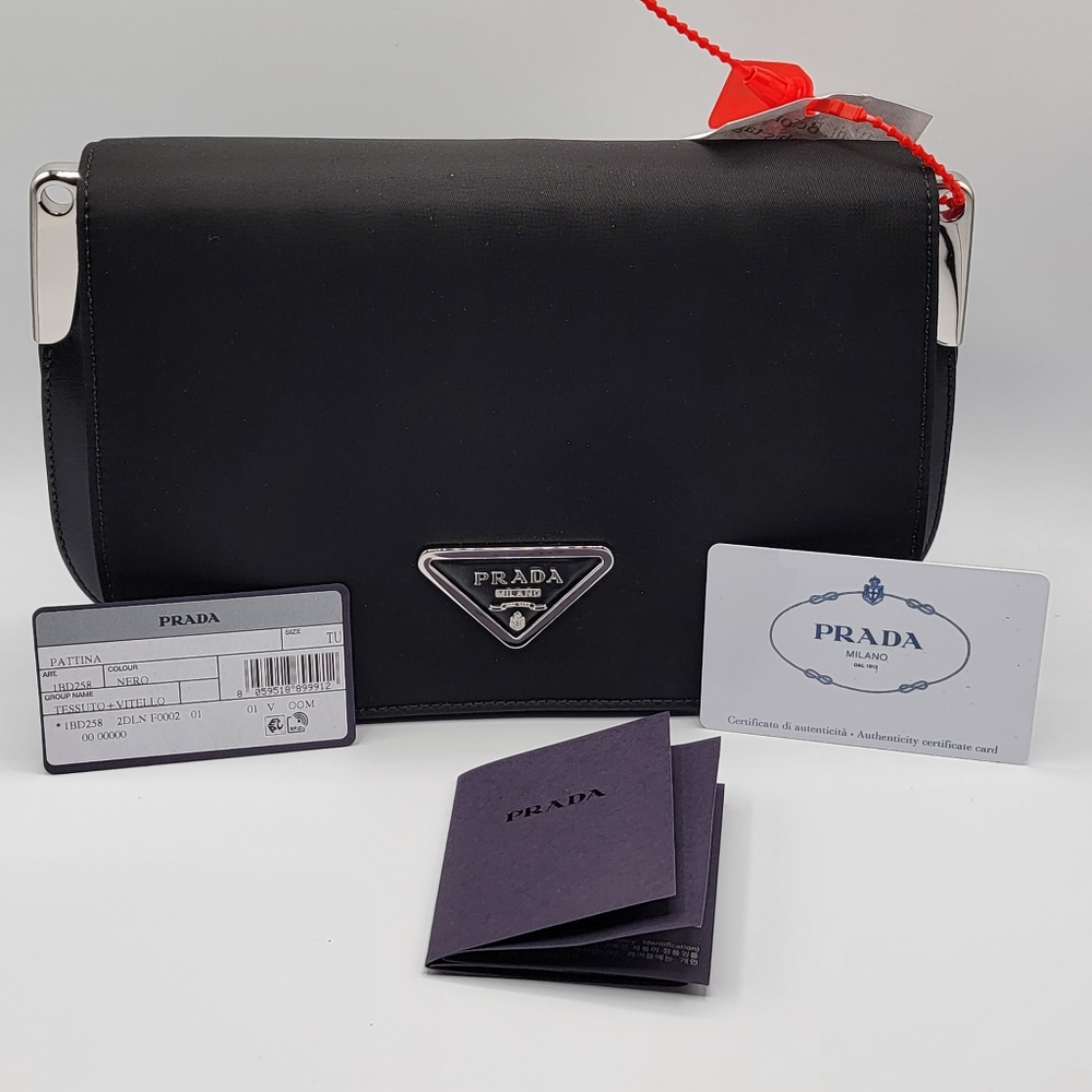 NWT PRADA Margit canvas & Leather shoulder bag